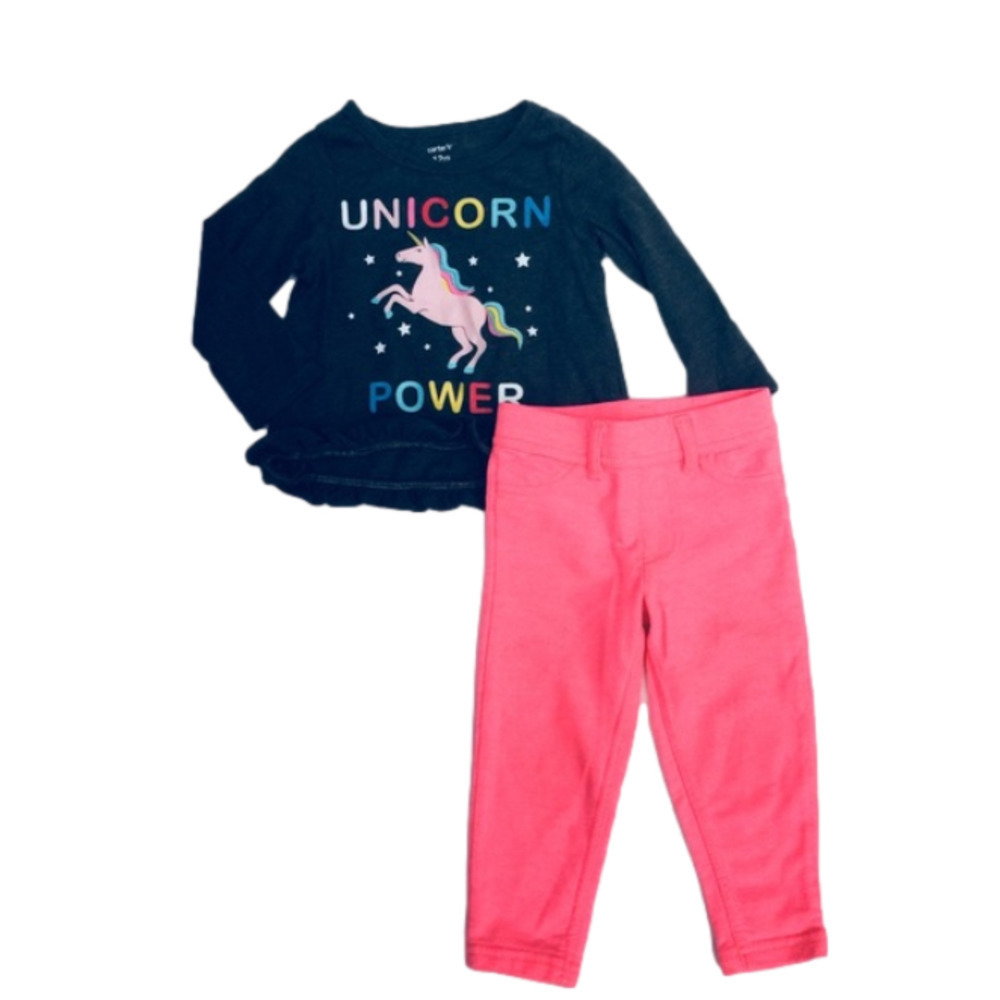 𝅺CARTER’S‎ baby girls matching top and leggings